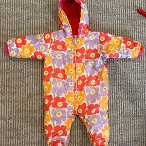 Marimekko Red and Yellow Floral Kids Bodysuit